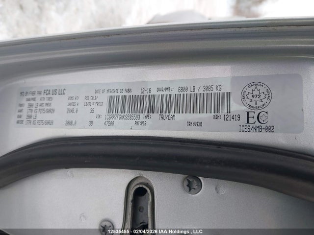 1C6RR7FGXKS595593 RAM 1500 Classic Tradesman