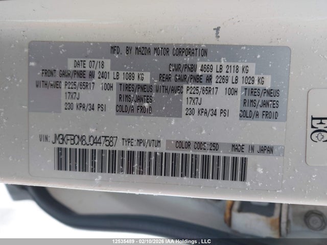 JM3KFBCM8J0447587 Mazda Cx-5 Gs