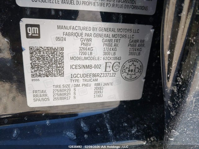 1GCUDEE86RZ337122 Chevrolet Silverado 1500 Rst