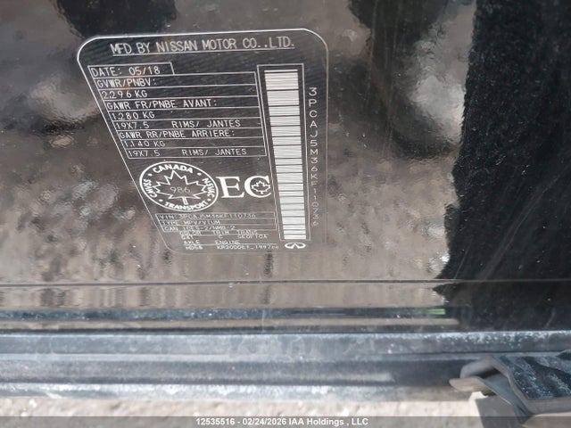 3PCAJ5M36KF110736 Infiniti Qx50 Essential/pure