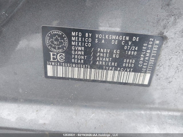 Volkswagen Jetta 2025 3VWSX7BU6SM005679 Image 9