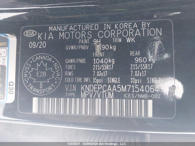 KNDEPCAA5M7154064 KIA Seltos Lx
