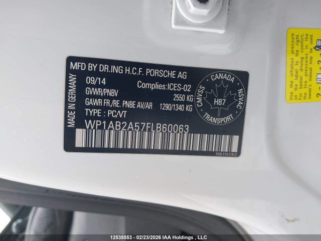 Porsche MACAN S 2015 WP1AB2A57FLB60063 Image 9