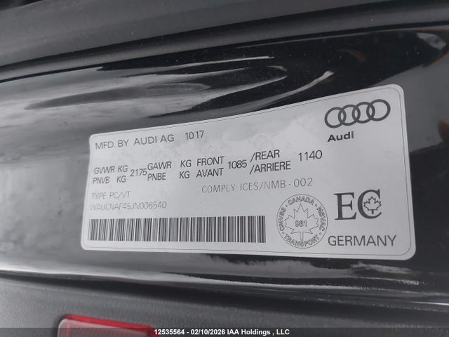 Audi A4 2.0t Technik 2018 WAUCNAF45JN006540 Image 9