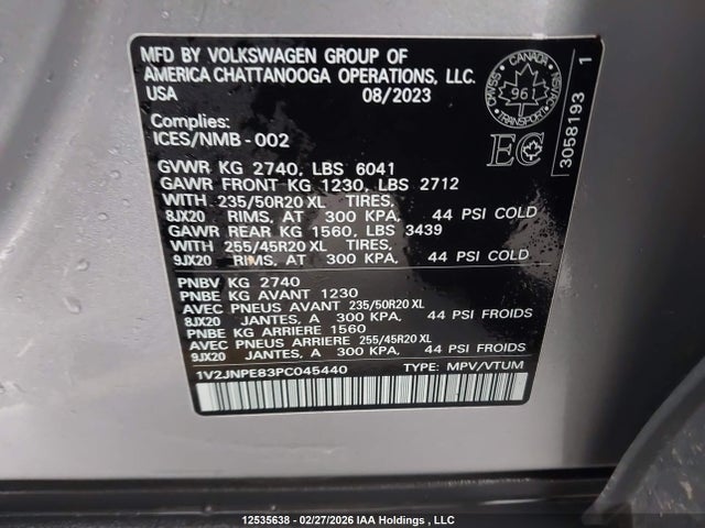 1V2JNPE83PC045440 Volkswagen ID.4 PRO