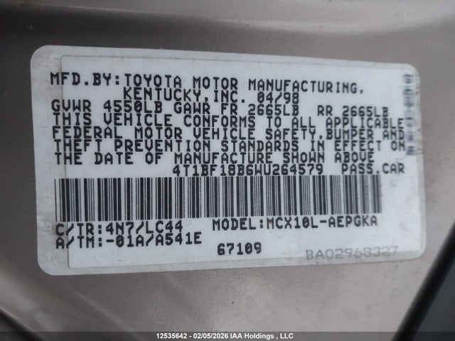 Aukcja sprzedaży 1998 Toyota Avalon Xl/xls, vin: 4T1BF18B6WU264579, numer aukcji: 12535642