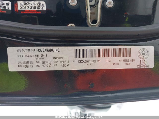 2C3CDXJG0KH730323 Dodge Charger Sxt