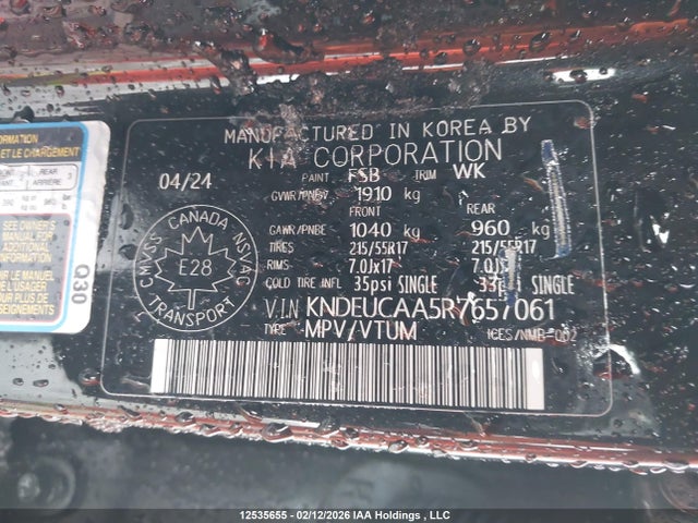 12535655 :رقم المزاد ، KNDEUCAA5R7657061 vin ، 2024 Kia Seltos S مزاد بيع