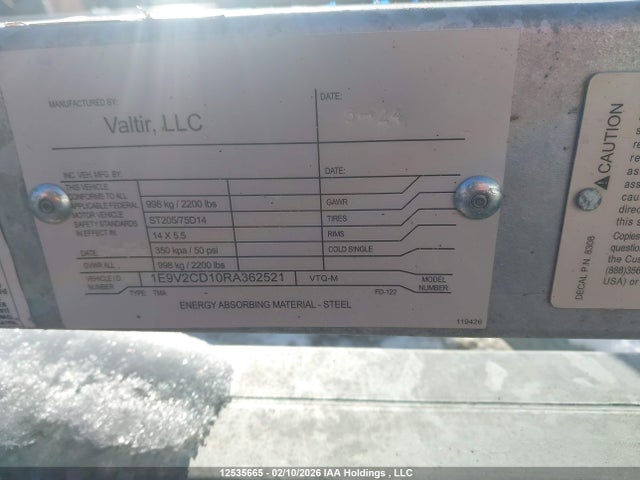 Trailer Vtq-m 2024 1E9V2CD10RA362521 Image 9