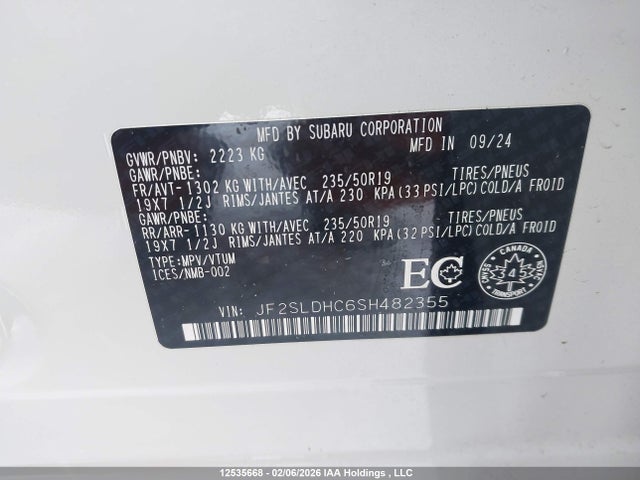 Subaru Forester Sport 2025 JF2SLDHC6SH482355 Image 9