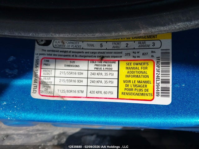1FADP3F24EL394489 Ford Focus
