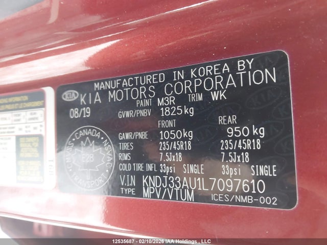 KNDJ33AU1L7097610 KIA Soul