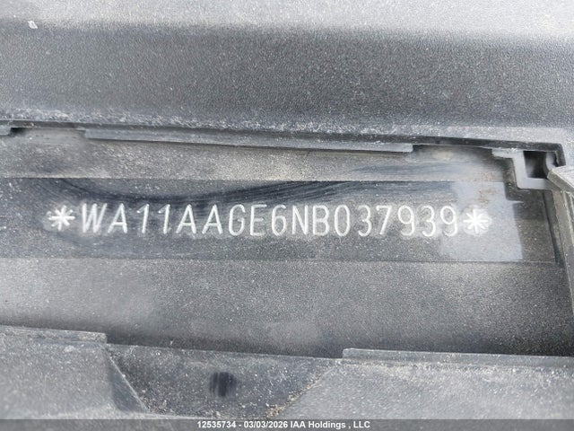 WA11AAGE6NB037939 Audi E-TRON SPORTBACK