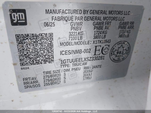 1GTUUEELXSZ330281 GMC Sierra K1500 At4