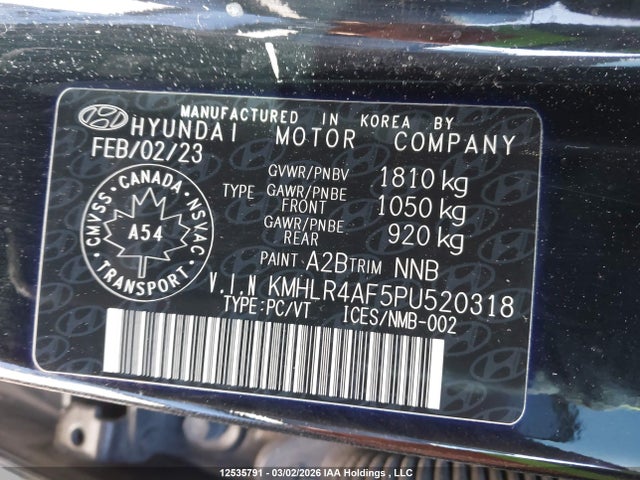 KMHLR4AF5PU520318 Hyundai Elantra N Line Unlimited Dct