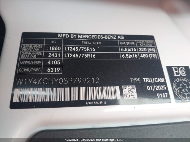 W1Y4KCHY0SP799212 Mercedes-Benz Sprinter 2500