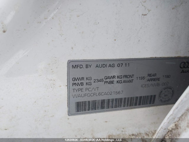 Aukcja sprzedaży 2012 Audi S4, vin: WAUFGCFL6CA021567, numer aukcji: 12535926