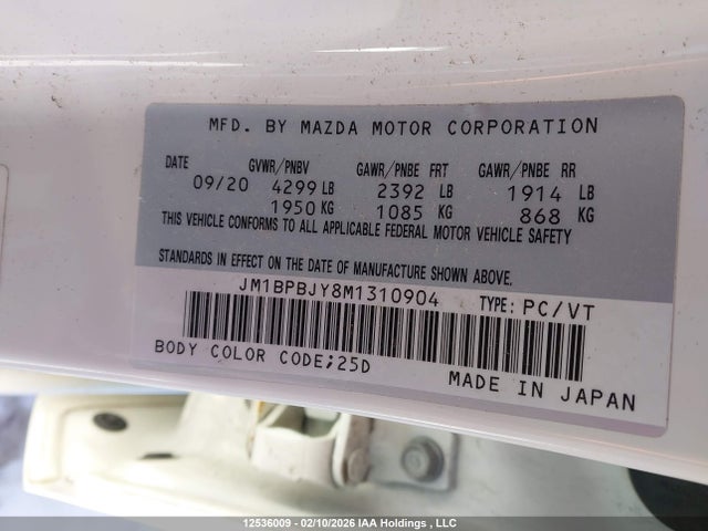 JM1BPBJY8M1310904 Mazda Mazda3 100th Anniversary Edition