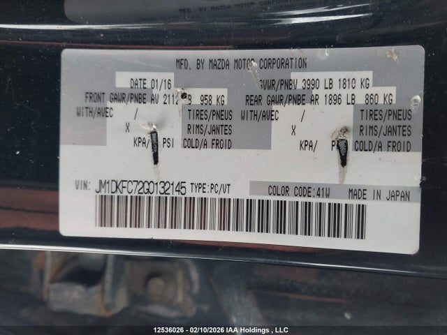JM1DKFC72G0132145 Mazda CX-3