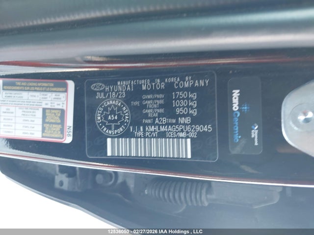 Auction sale of the 2023 Hyundai Elantra Preferred Ivt With Tech Package, vin: KMHLM4AG5PU629045, lot number: 12536050