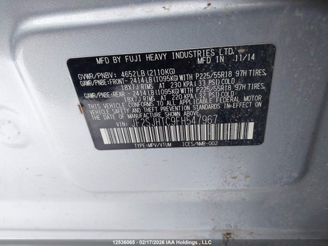 Subaru Forester 2.0xt Limited Package 2015 JF2SJHTC9FH547967 Image 9