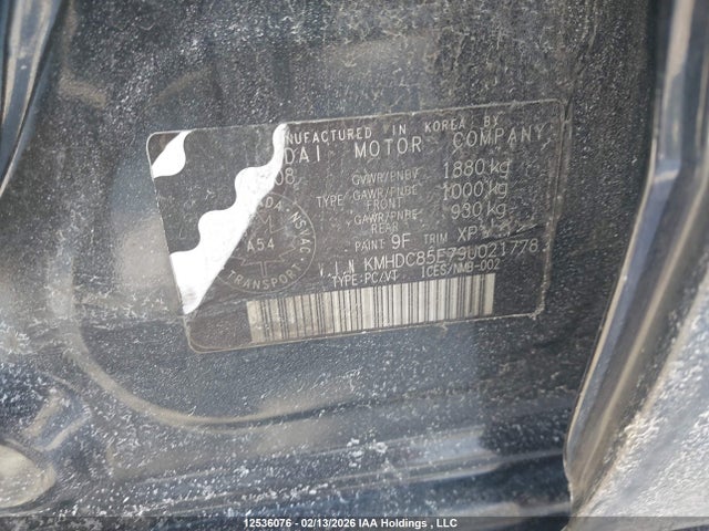 Aukcja sprzedaży 2009 Hyundai Elantra Touring, vin: KMHDC85E79U021778, numer aukcji: 12536076