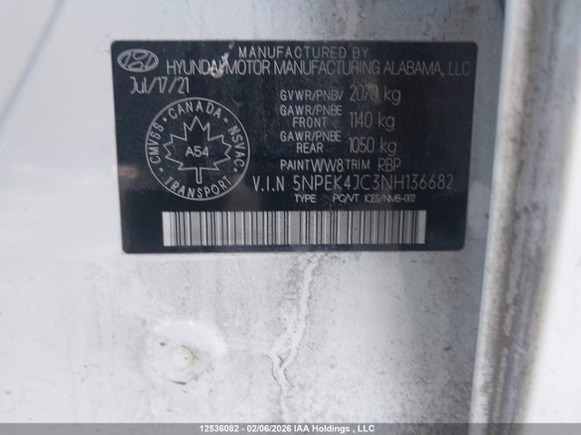 5NPEK4JC3NH136682 Hyundai Sonata N Line