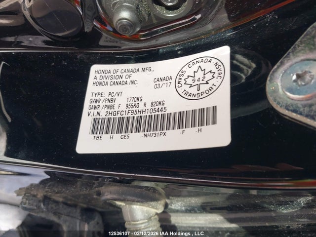 2HGFC1F95HH105445 Honda Civic Touring