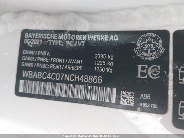 Aukcja sprzedaży 2022 Bmw M850i Xdrive, vin: WBABC4C07NCH48866, numer aukcji: 12536109