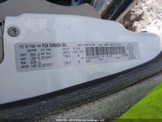 2C4RDGBG5GR333017 Dodge Grand Caravan Se