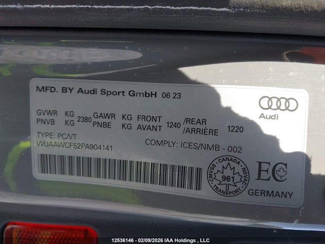WUAAWCF52PA904141 Audi Rs 5 2.9