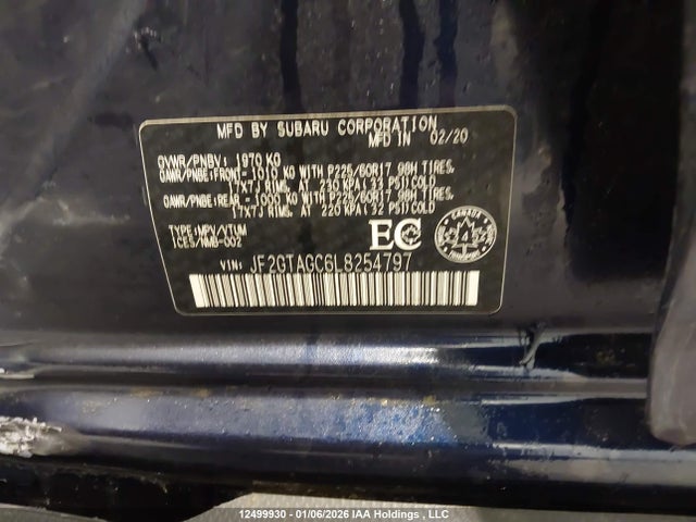 JF2GTAGC6L8254797 Subaru Crosstrek Sport