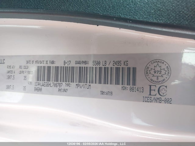 1C4HJWEG8HL708787 Jeep Wrangler Unlimited Sahara