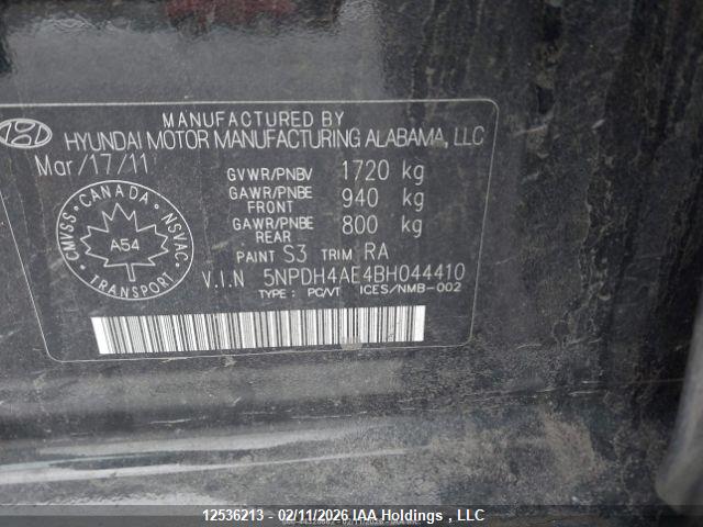 Продажа на аукционе авто 2011 Hyundai Elantra, vin: 5NPDH4AE4BH044410, номер лота: 12536213