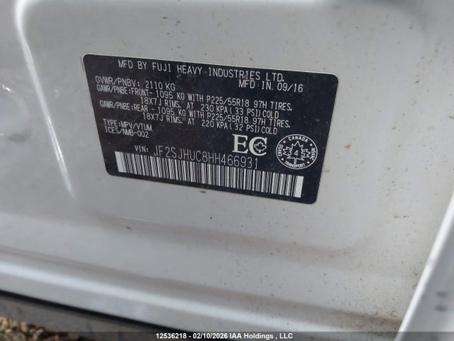 Subaru Forester 2.0xt Touring 2017 JF2SJHUC8HH466931 Image 9