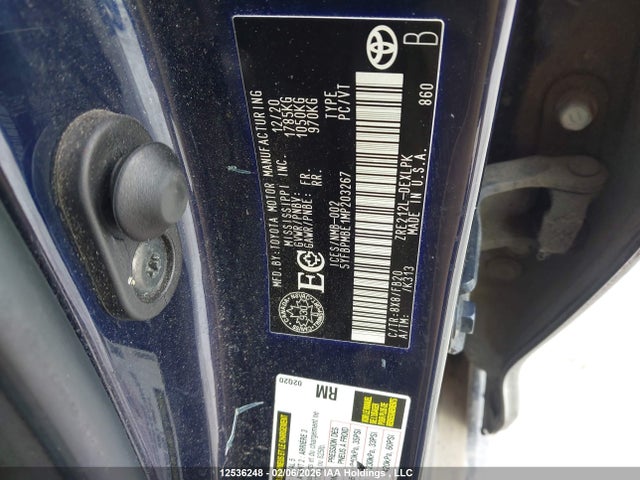 Aukcja sprzedaży 2021 Toyota Corolla Le, vin: 5YFBPMBE1MP203267, numer aukcji: 12536248