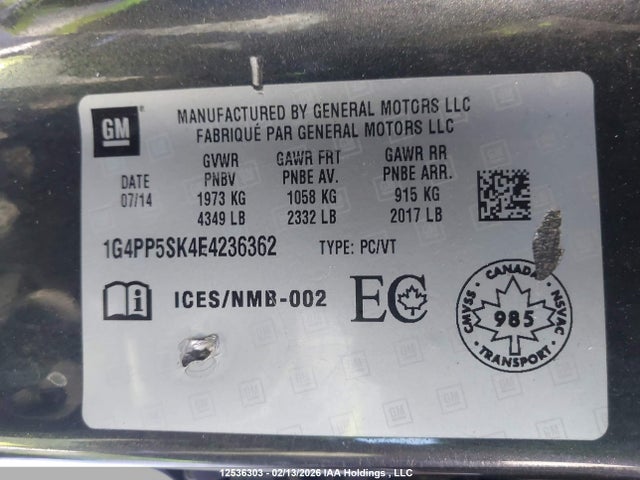 Buick Verano 2014 1G4PP5SK4E4236362 Image 9