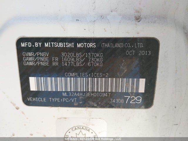 ML32A4HJ3EH010947 Mitsubishi Mirage