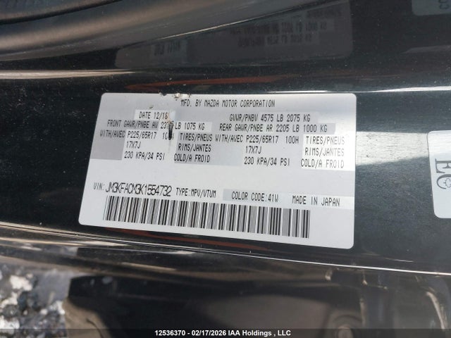 JM3KFACM3K1554732 Mazda Cx-5 Gs