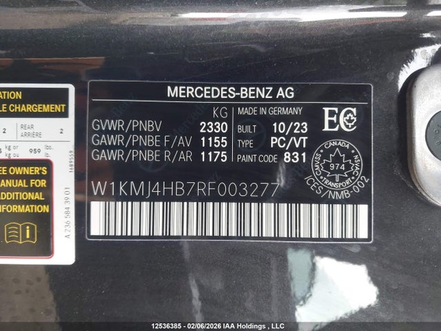 W1KMJ4HB7RF003277 Mercedes-Benz Cle 300 4matic