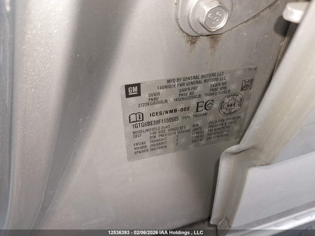 1GTG6BE39F1138585 GMC CANYON SLE