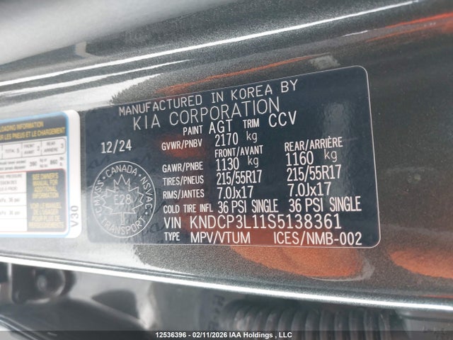KNDCP3L11S5138361 KIA Niro Ev Wind/wind+