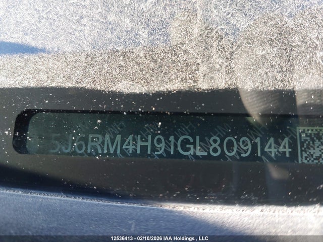 Aukcja sprzedaży 2016 Honda Cr-v Touring, vin: 5J6RM4H91GL809144, numer aukcji: 12536413