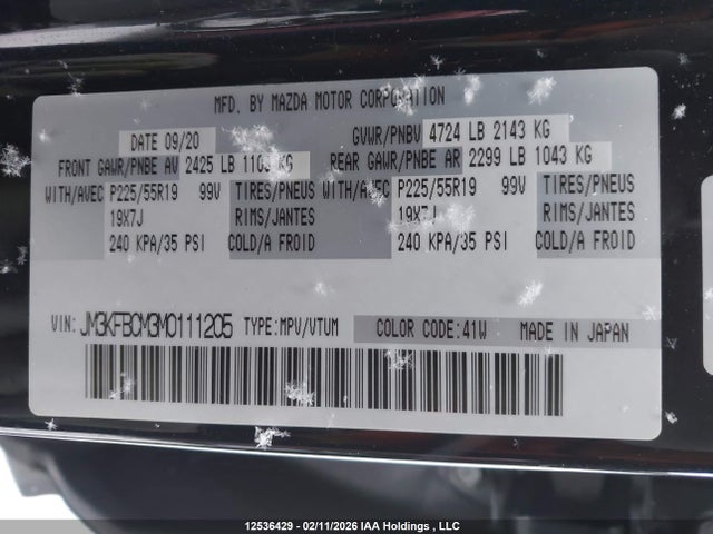 JM3KFBCM3M0111205 Mazda Cx-5 Touring