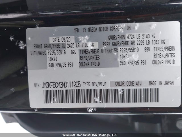 JM3KFBCM3M0111205 Mazda Cx-5 Touring