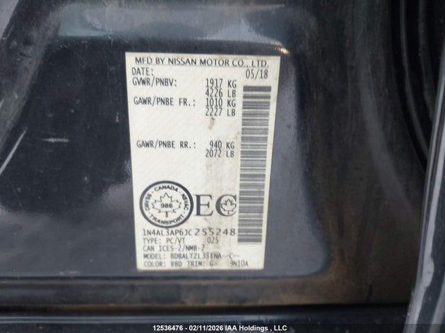 1N4AL3AP6JC255248 Nissan Altima