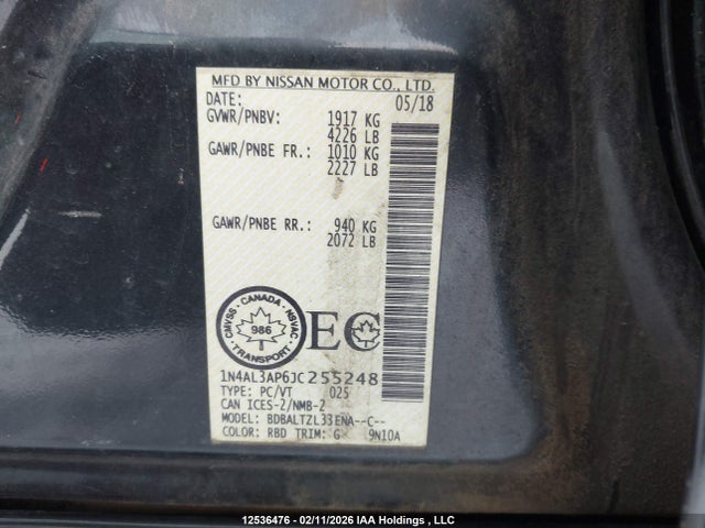 1N4AL3AP6JC255248 Nissan Altima