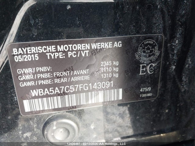 BMW 528i Xdrive 2015 WBA5A7C57FG143091 Image 9