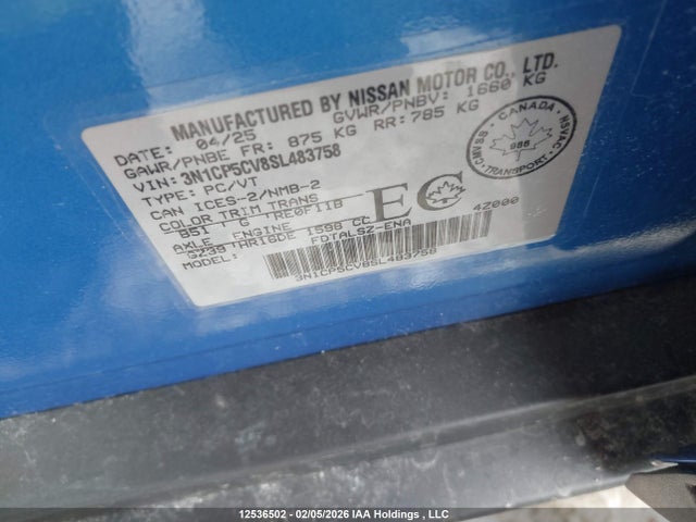 3N1CP5CV8SL483758 Nissan Kicks Play Sv