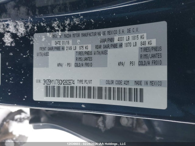 3MZBM1V78GM280974 Mazda 3 TOURING
